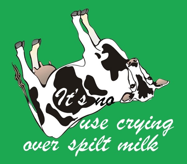 Английская идиома no use crying over spilt milk