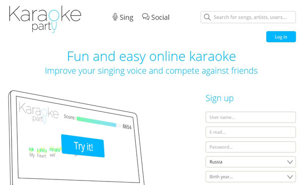 Karaoke Party-английское караоке онлайн с баллами