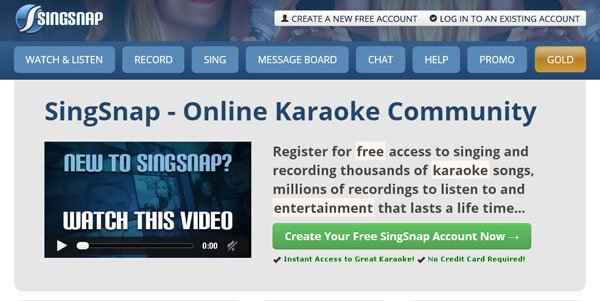 Sing Snap- английские песни в караоке онлайн